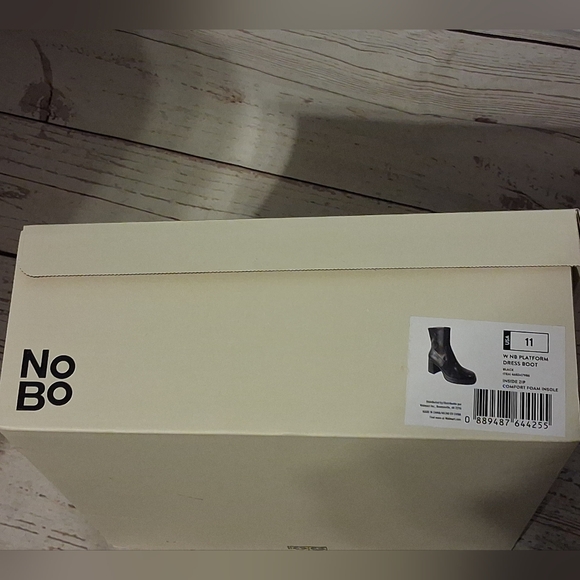No Boundaries Women's Black Platform Dress Boots Size 11 - Picture 3 of 8
